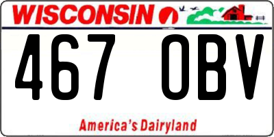 WI license plate 467OBV
