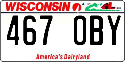 WI license plate 467OBY
