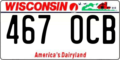 WI license plate 467OCB