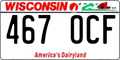 WI license plate 467OCF