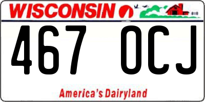 WI license plate 467OCJ