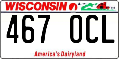 WI license plate 467OCL