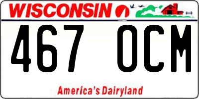 WI license plate 467OCM