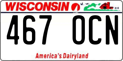 WI license plate 467OCN