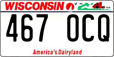 WI license plate 467OCQ