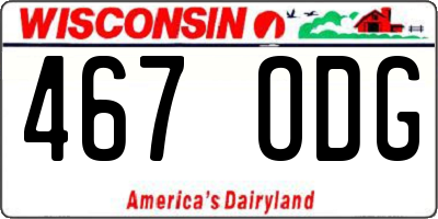 WI license plate 467ODG