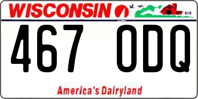 WI license plate 467ODQ