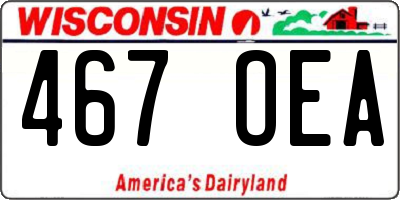 WI license plate 467OEA
