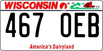 WI license plate 467OEB
