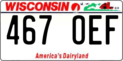 WI license plate 467OEF