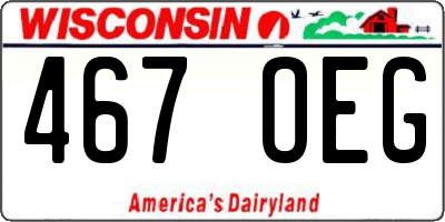 WI license plate 467OEG