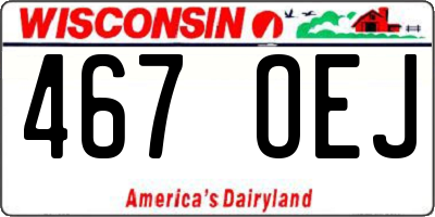 WI license plate 467OEJ