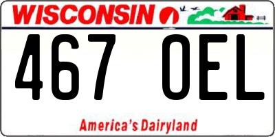 WI license plate 467OEL