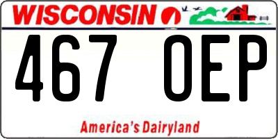 WI license plate 467OEP