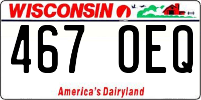 WI license plate 467OEQ