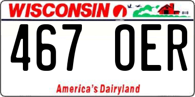 WI license plate 467OER