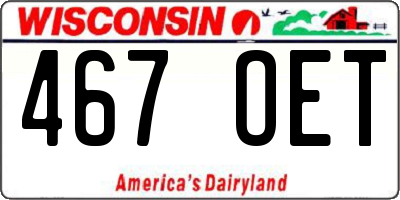 WI license plate 467OET