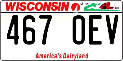 WI license plate 467OEV