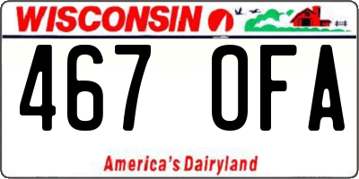 WI license plate 467OFA