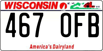 WI license plate 467OFB