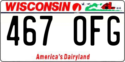 WI license plate 467OFG