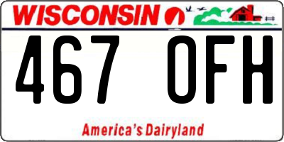 WI license plate 467OFH