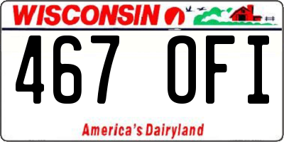 WI license plate 467OFI