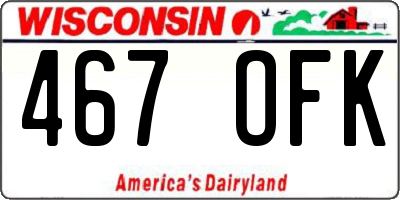 WI license plate 467OFK