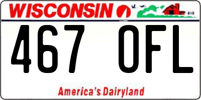 WI license plate 467OFL