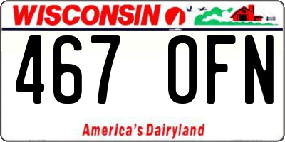 WI license plate 467OFN