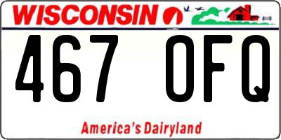 WI license plate 467OFQ