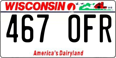 WI license plate 467OFR