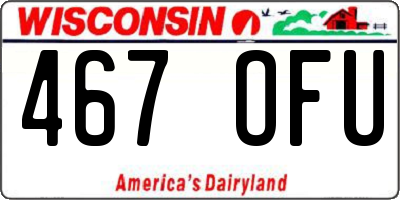 WI license plate 467OFU