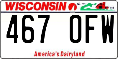 WI license plate 467OFW