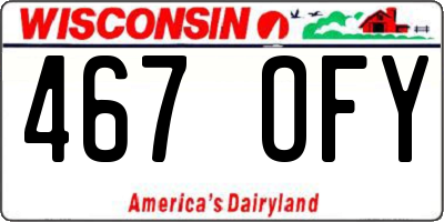 WI license plate 467OFY