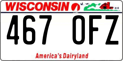 WI license plate 467OFZ