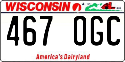 WI license plate 467OGC