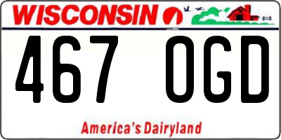 WI license plate 467OGD