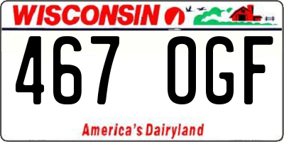WI license plate 467OGF