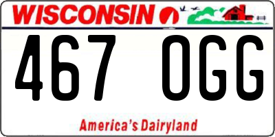WI license plate 467OGG