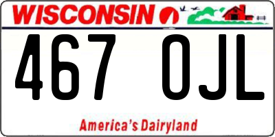 WI license plate 467OJL