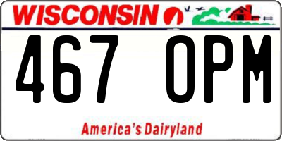 WI license plate 467OPM