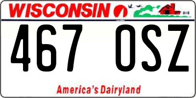 WI license plate 467OSZ