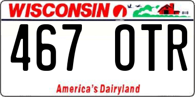 WI license plate 467OTR