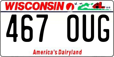 WI license plate 467OUG