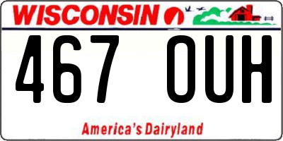 WI license plate 467OUH