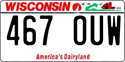 WI license plate 467OUW