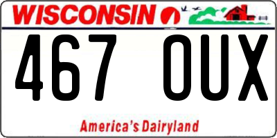 WI license plate 467OUX