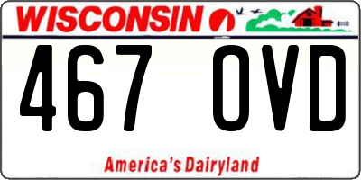WI license plate 467OVD