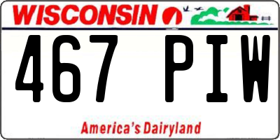 WI license plate 467PIW
